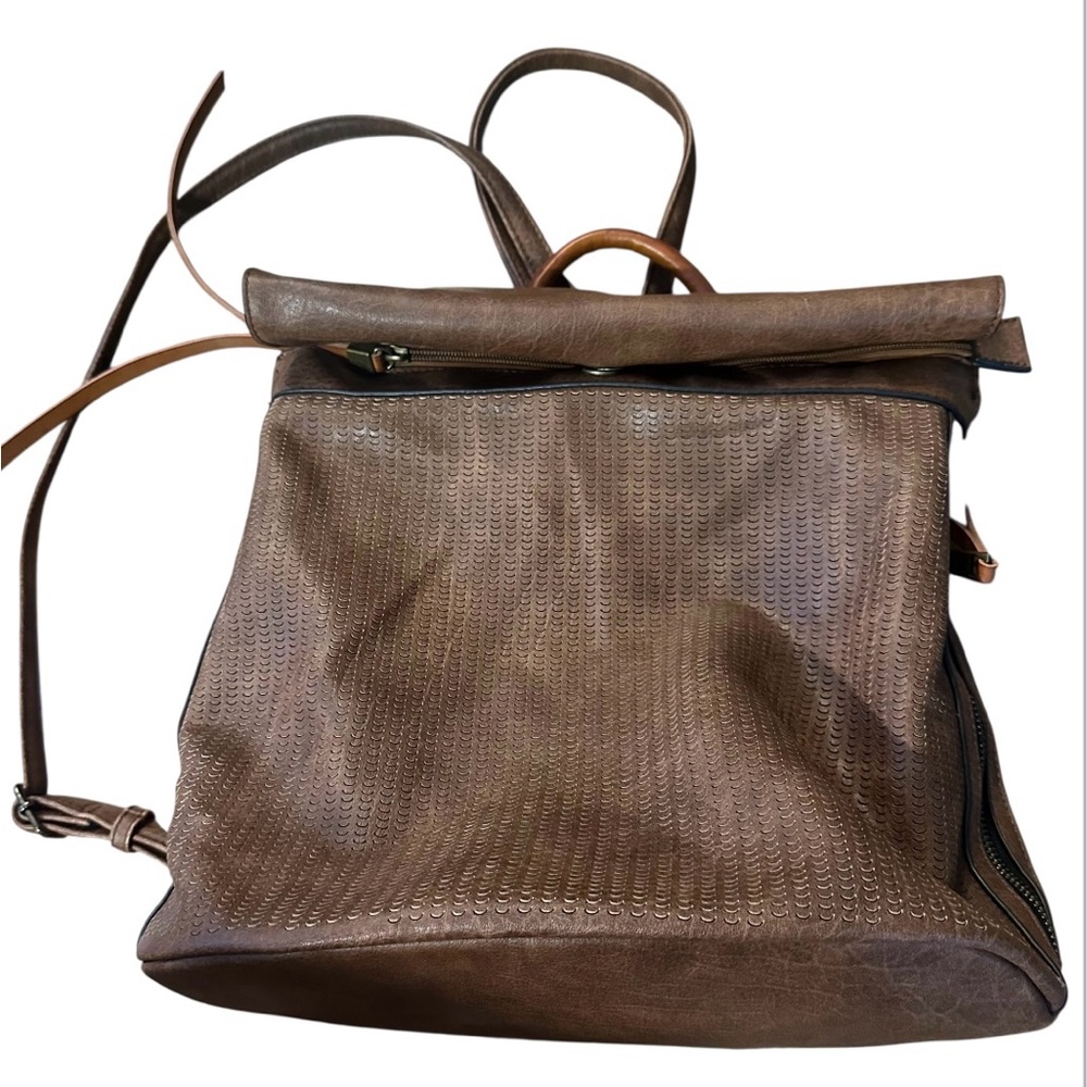 Brown Medium Size Back Pack with Adjustable Straps